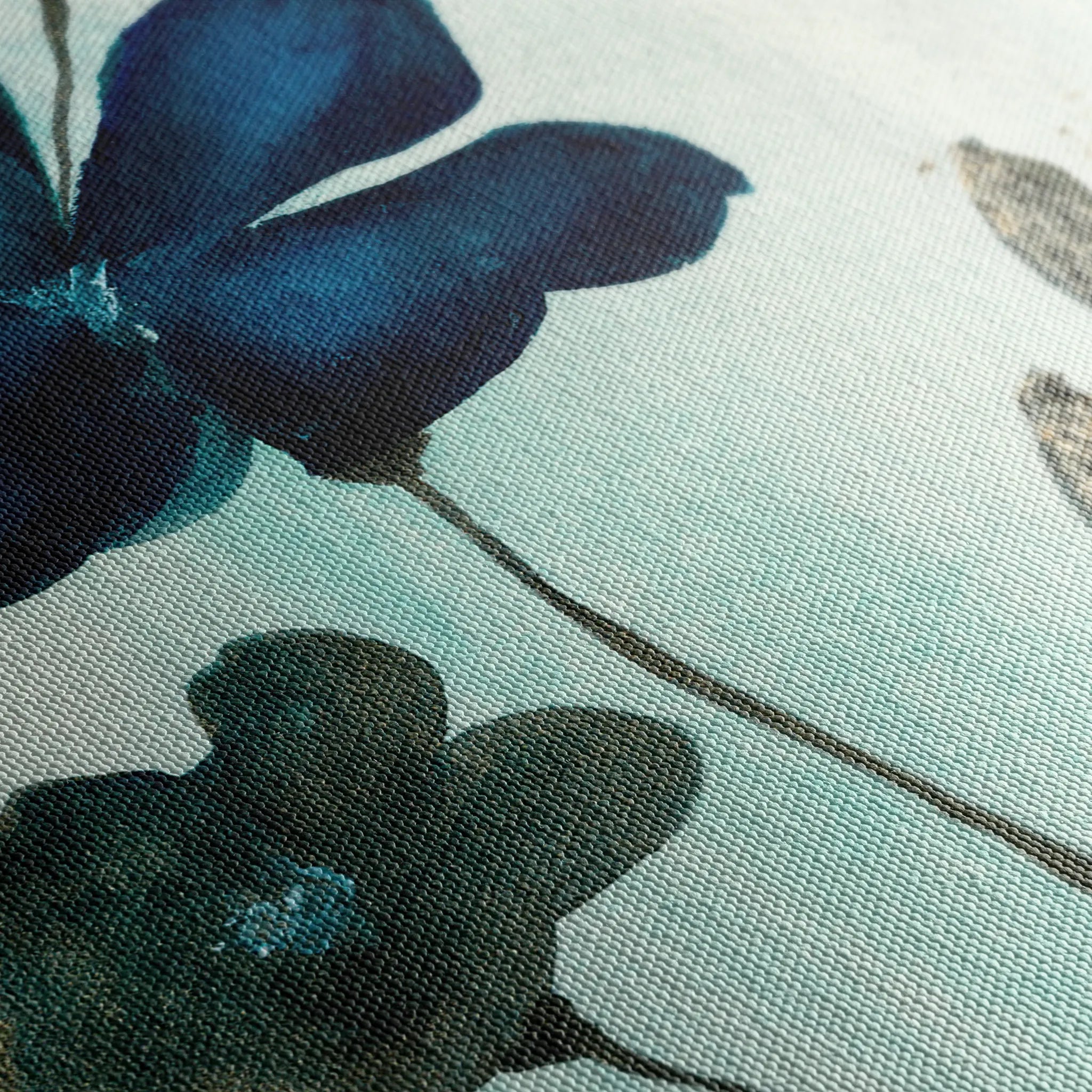 Floral 518 Canvas Art 60 x 40 cm / Black