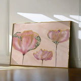 Floral 519 Canvas Art 60 x 40 cm / Black