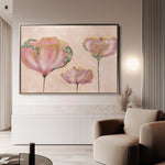 Floral 519 Canvas Art 60 x 40 cm / Black