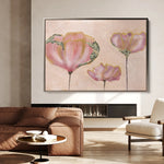 Floral 519 Canvas Art 60 x 40 cm / Black