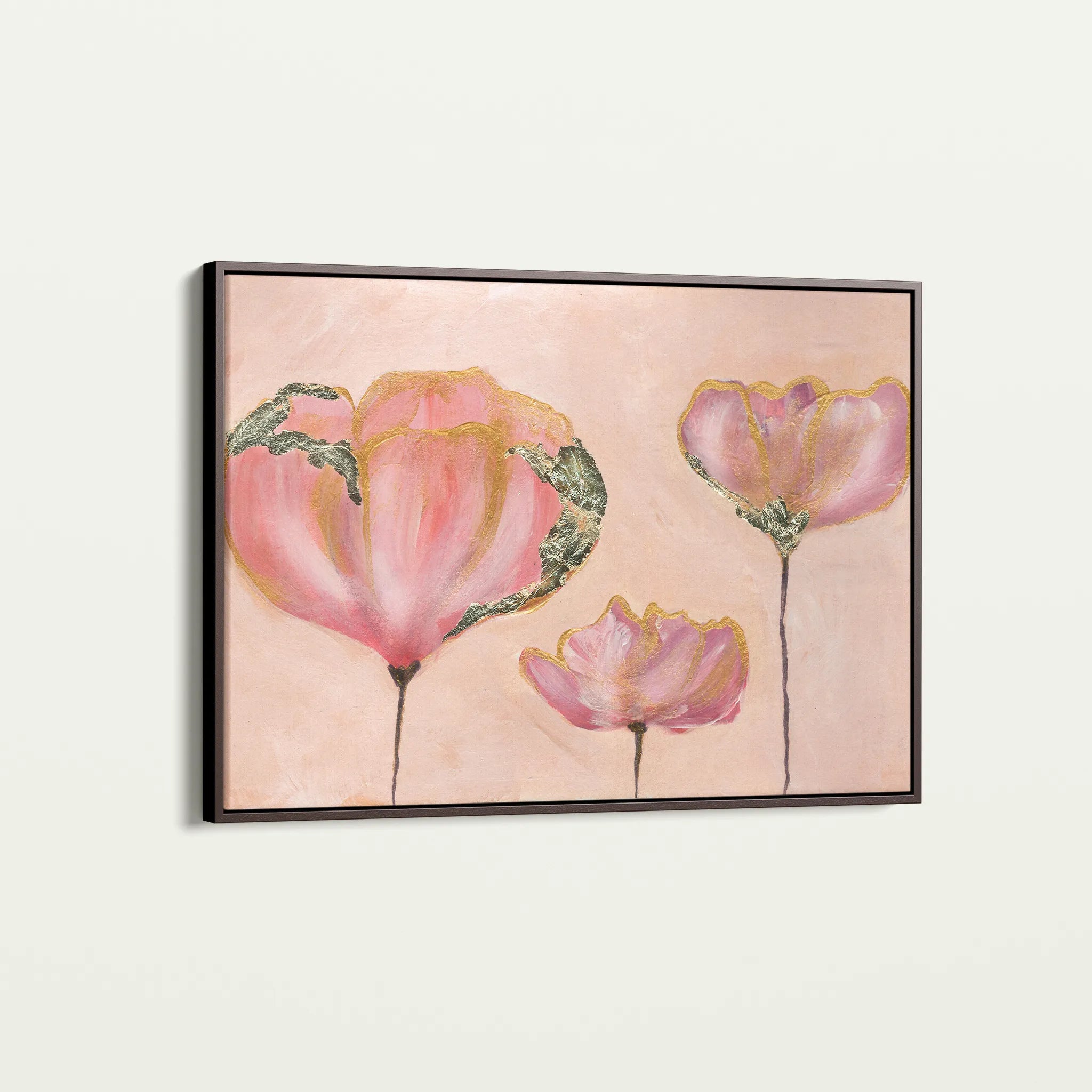 Floral 519 Canvas Art 60 x 40 cm / Black