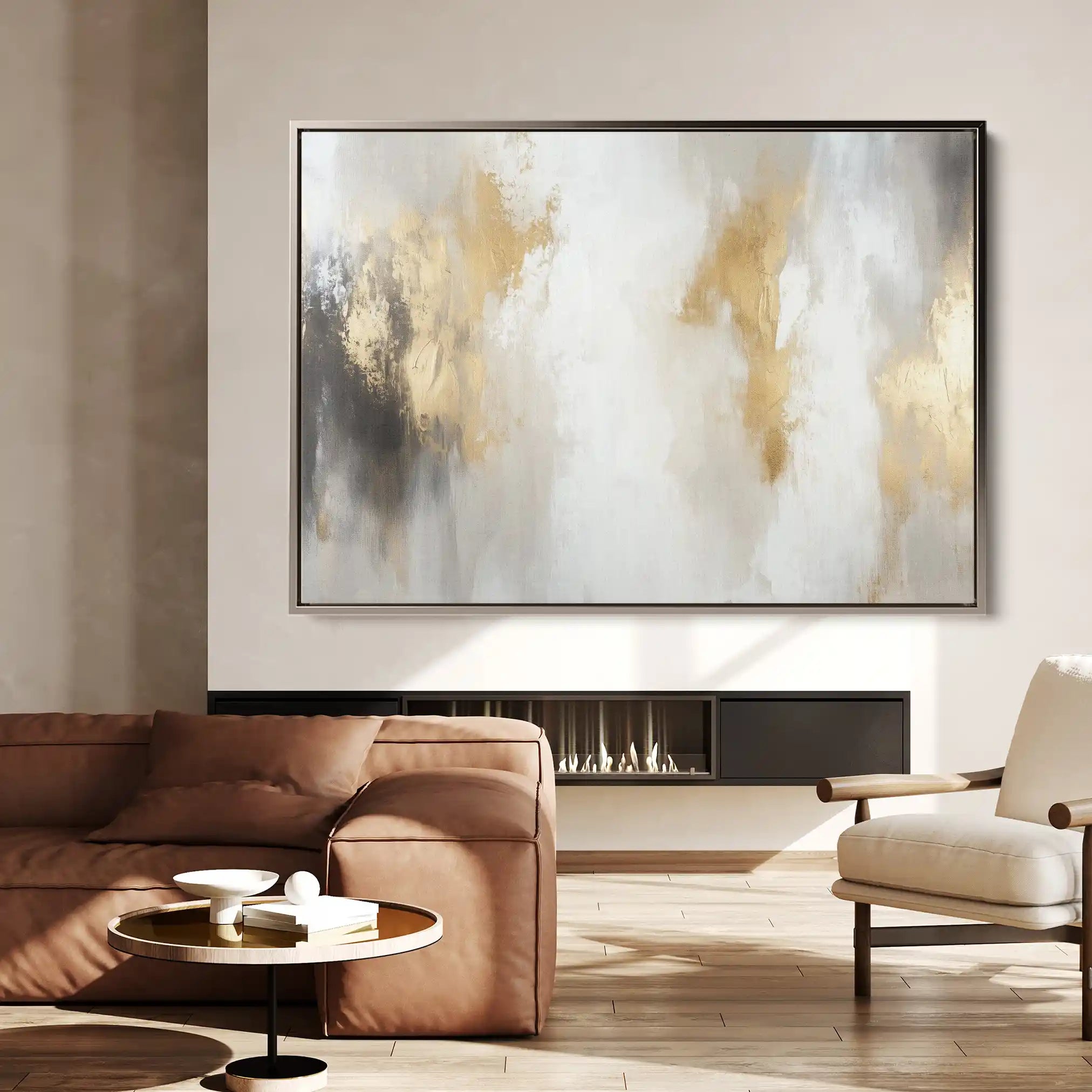 Abstract 520 Canvas Art 60 x 40 cm / Black