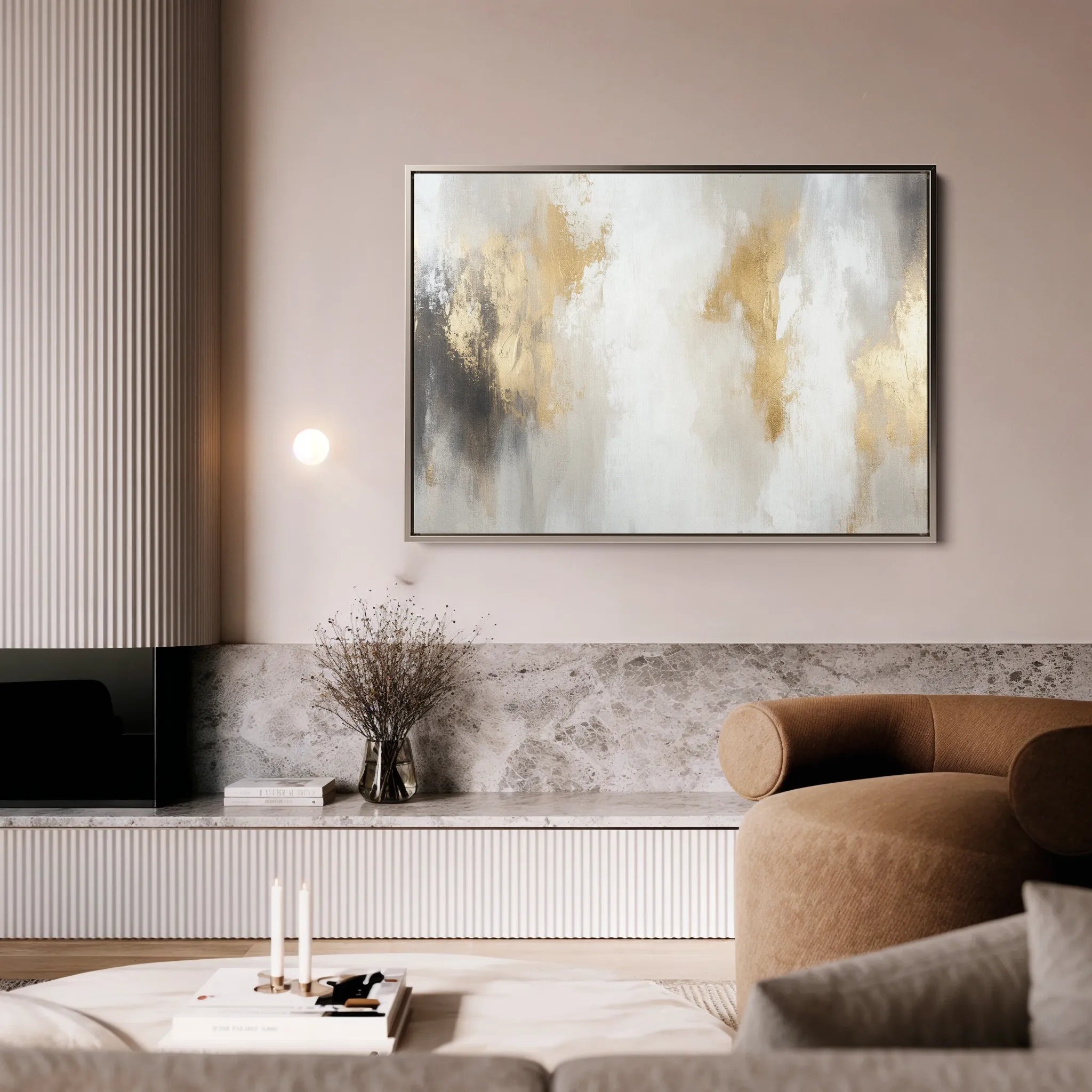 Abstract 520 Canvas Art 60 x 40 cm / Black