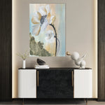 Floral 520 Canvas Art 60 x 40 cm / Black
