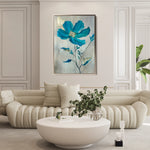 Floral 521 Canvas Art 60 x 40 cm / Black
