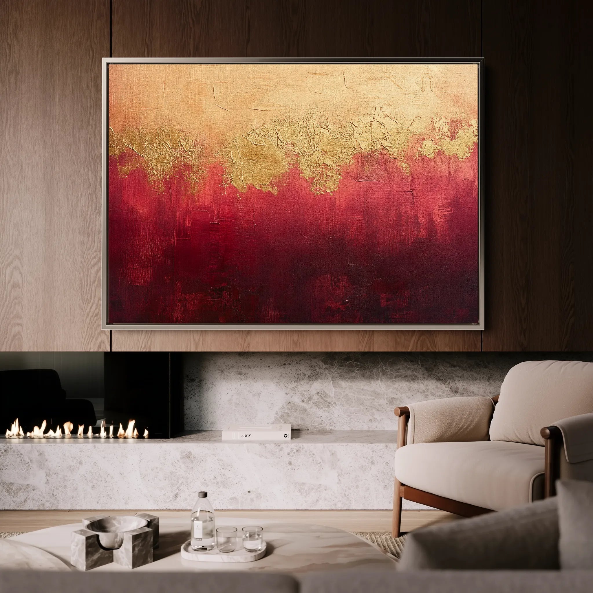 Abstract 522 Canvas Art 60 x 40 cm / Black