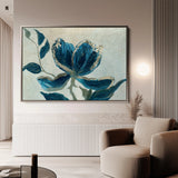 Floral 522 Canvas Art 60 x 40 cm / Black