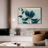 Floral 522 Canvas Art 60 x 40 cm / Black