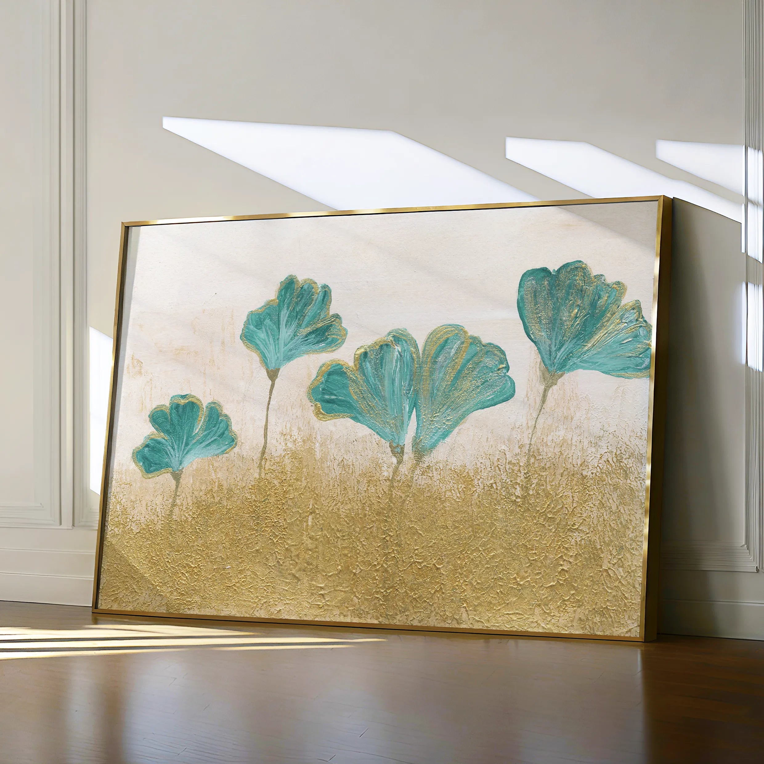 Floral 523 Canvas Art 60 x 40 cm / Black