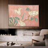 Floral 524 Canvas Art 60 x 40 cm / Black