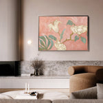 Floral 524 Canvas Art 60 x 40 cm / Black