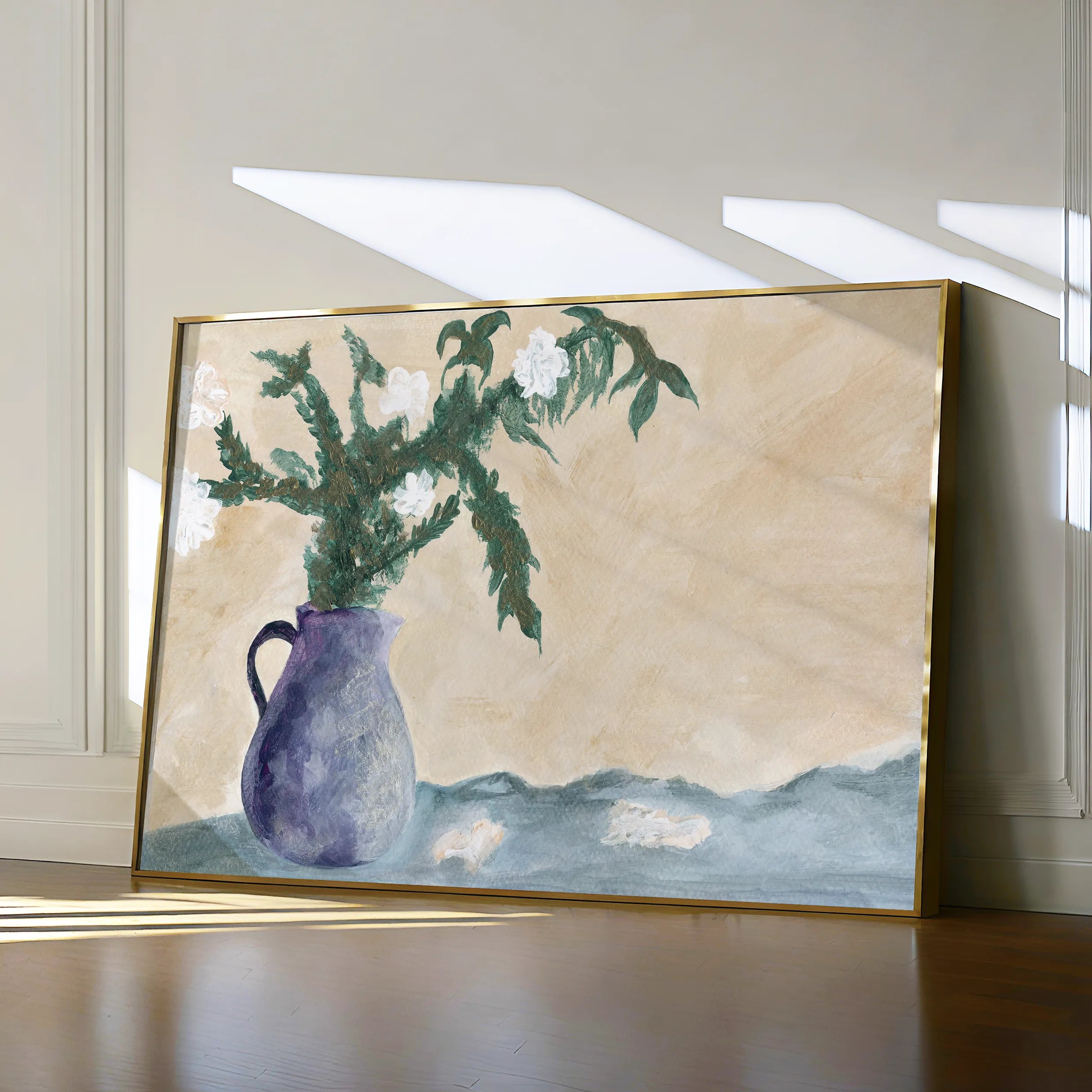 Floral 525 Canvas Art 60 x 40 cm / Black