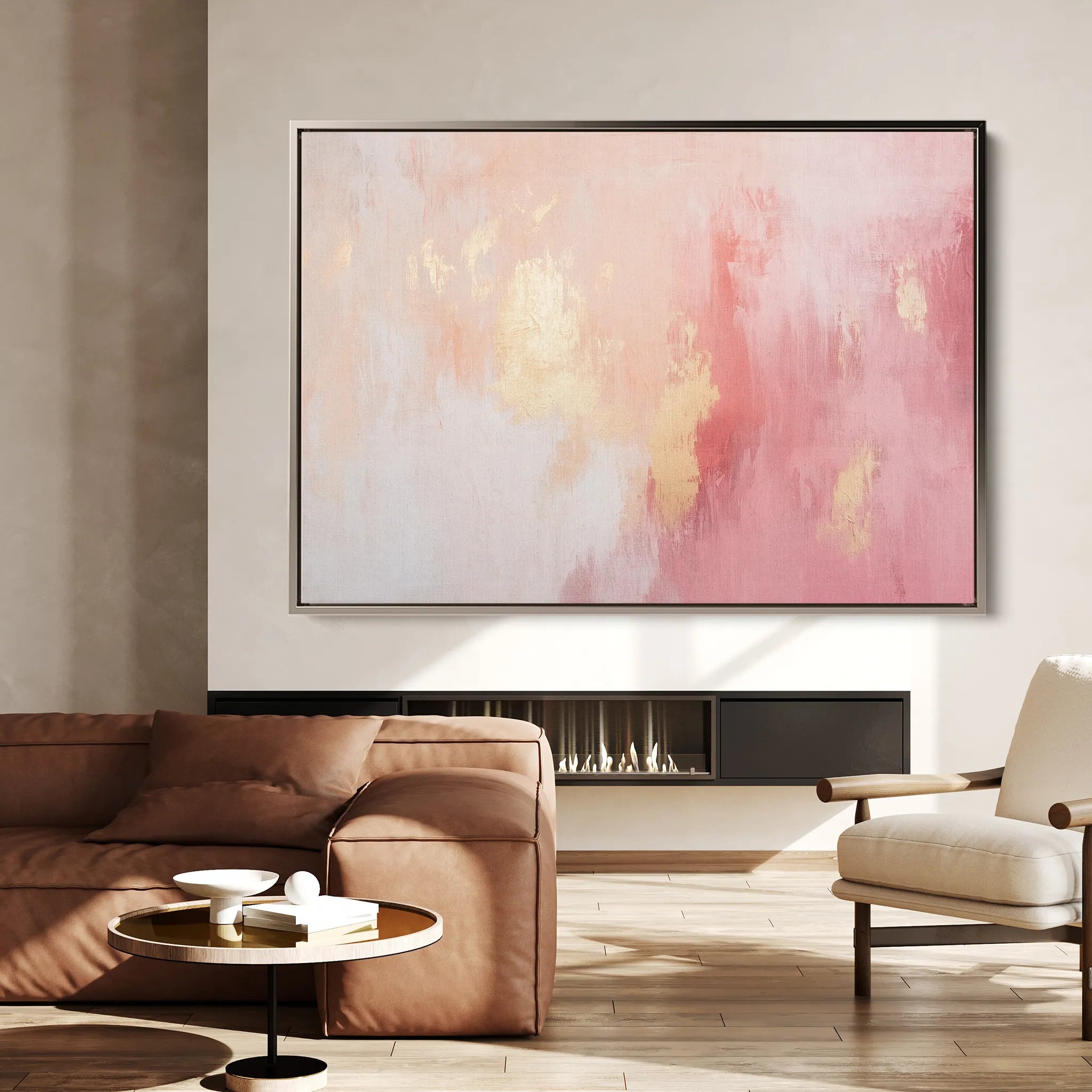 Abstract 526 Canvas Art 60 x 40 cm / Black