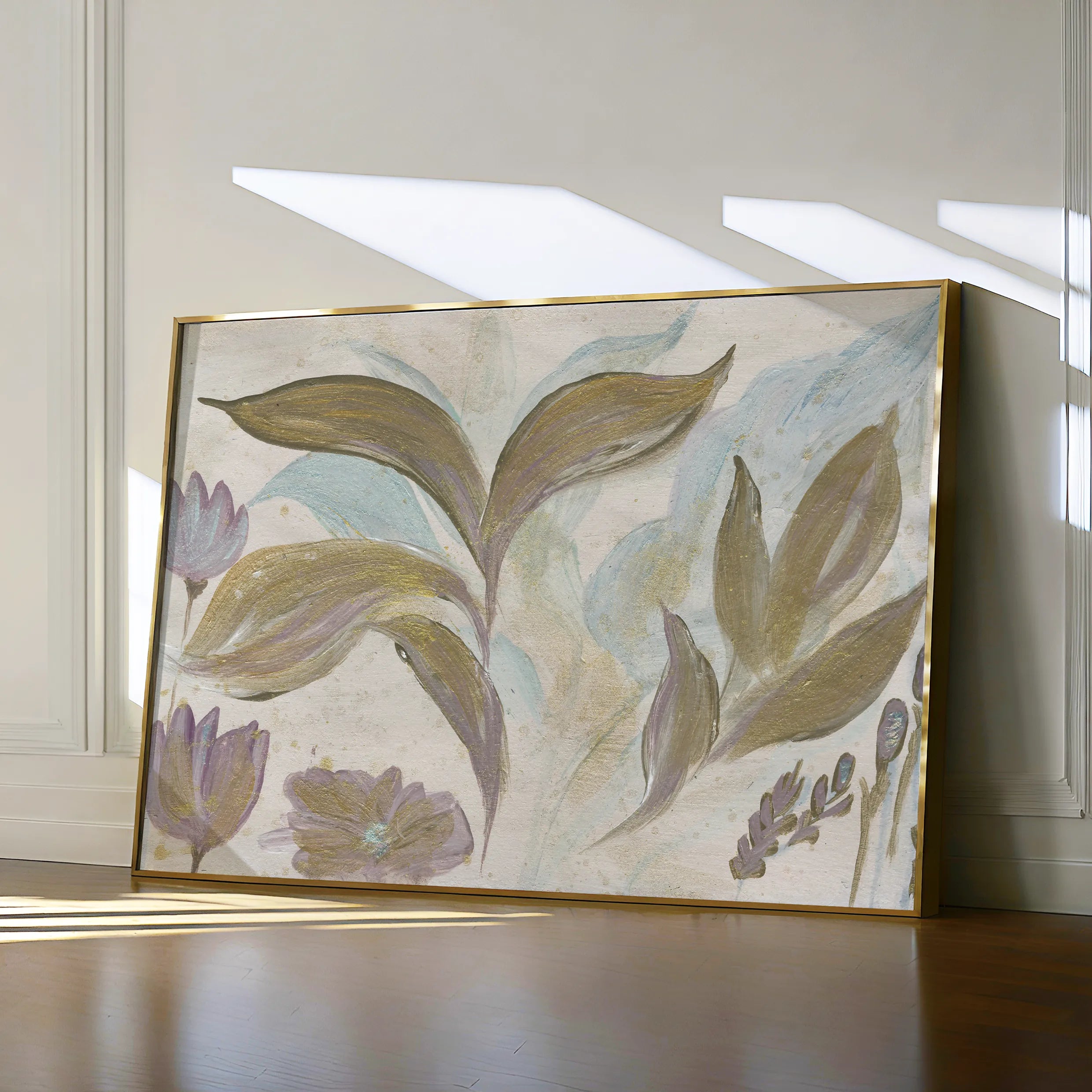 Floral 527 Canvas Art 60 x 40 cm / Black