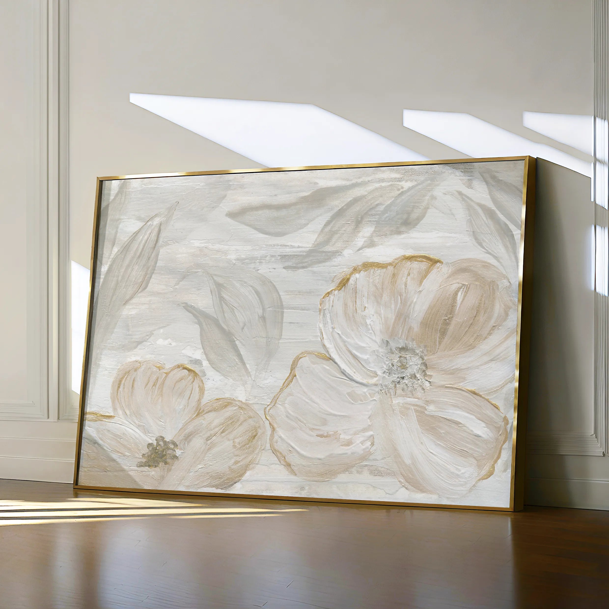 Floral 528 Canvas Art 60 x 40 cm / Black