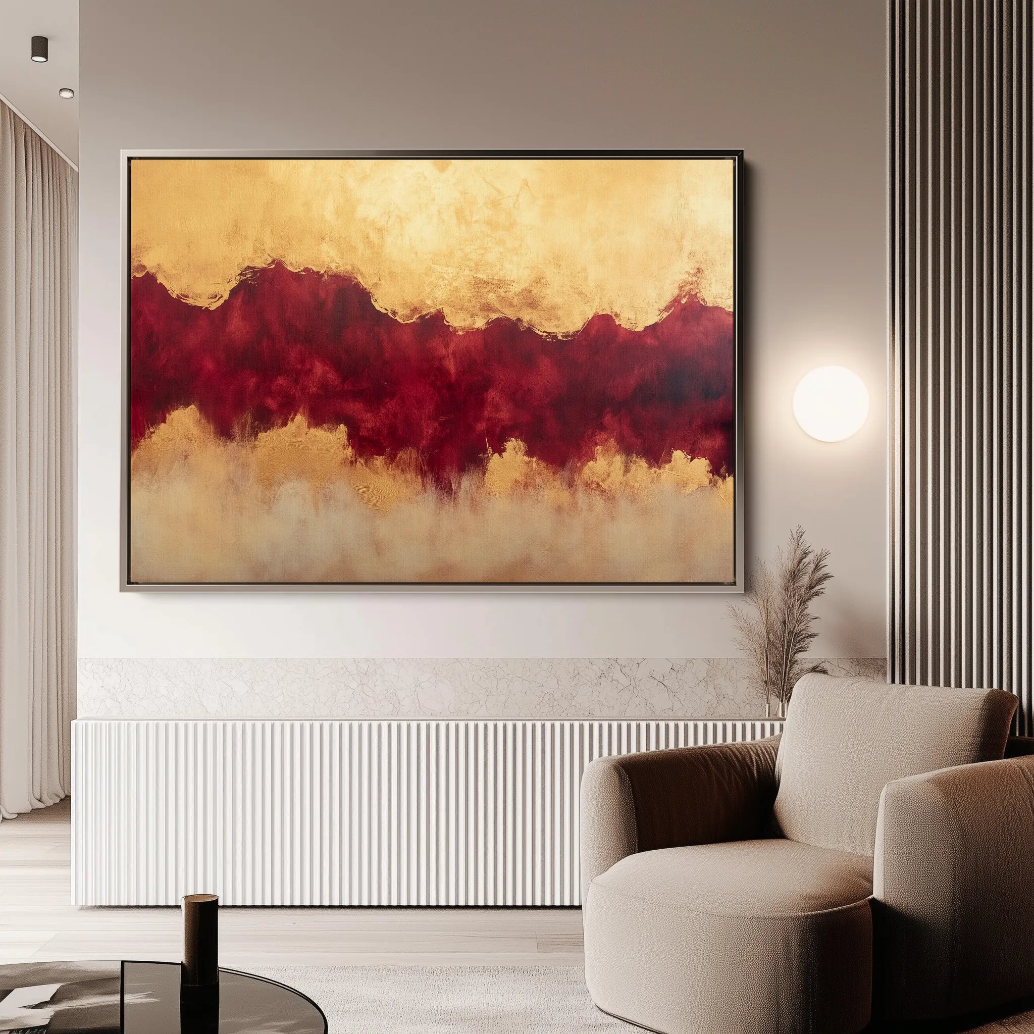 Abstract 529 Canvas Art 60 x 40 cm / Black