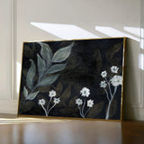 Floral 529 Canvas Art 60 x 40 cm / Black