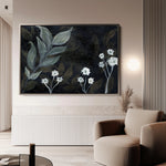 Floral 529 Canvas Art 60 x 40 cm / Black
