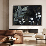 Floral 529 Canvas Art 60 x 40 cm / Black