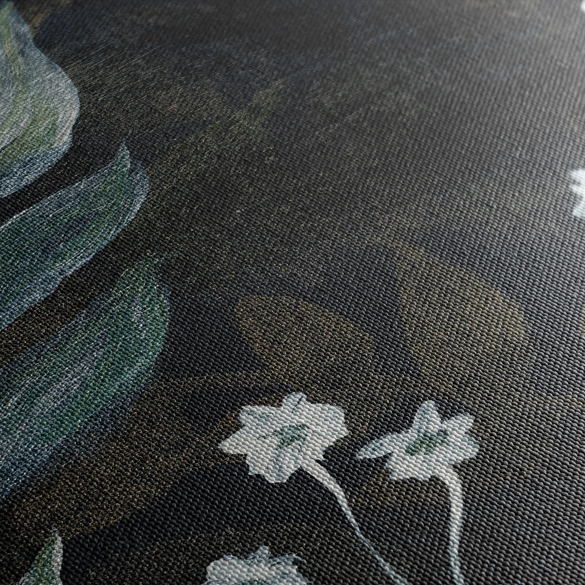 Floral 529 Canvas Art 60 x 40 cm / Black