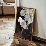 Floral 530 Canvas Art 60 x 40 cm / Black