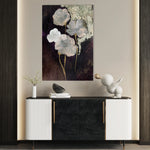 Floral 530 Canvas Art 60 x 40 cm / Black