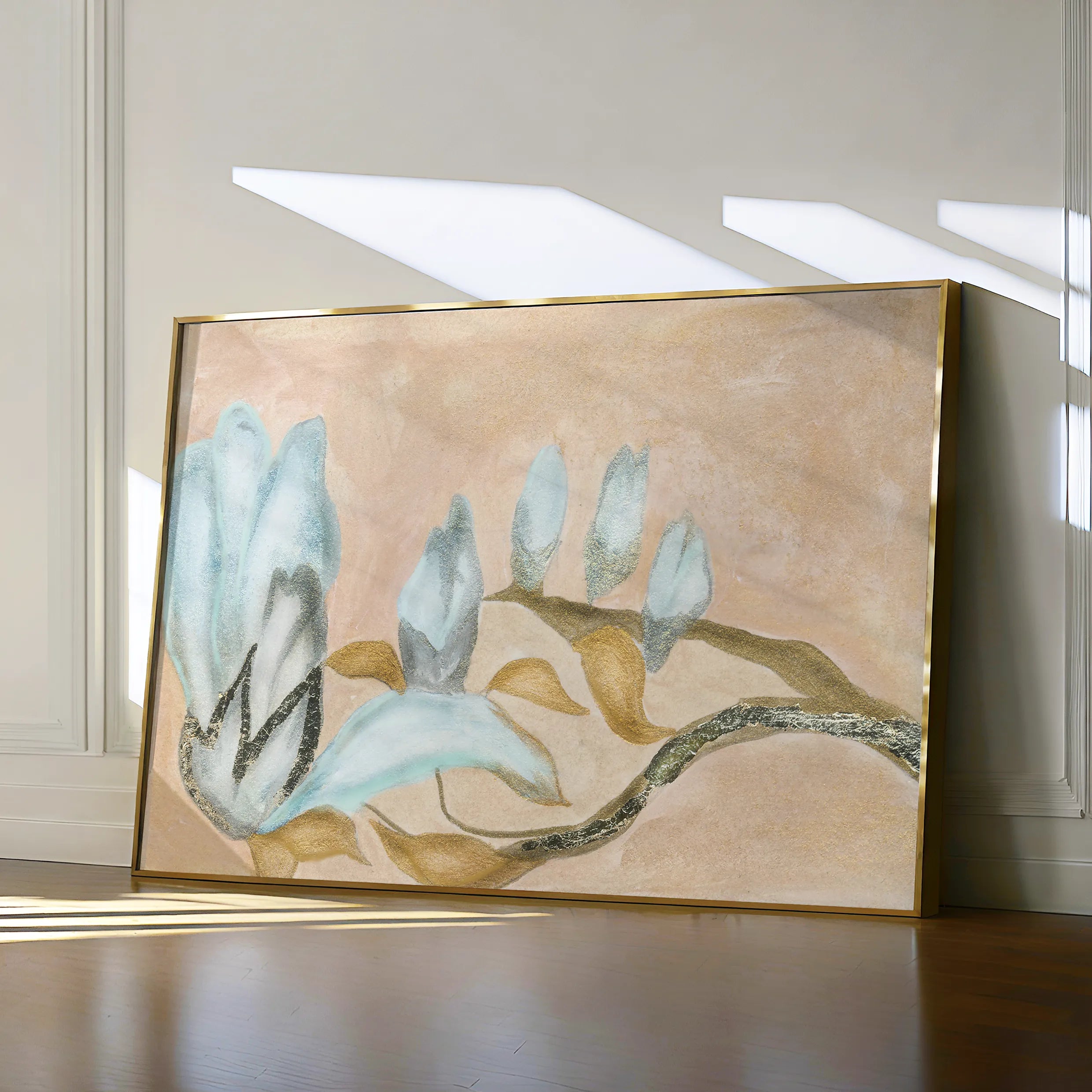 Floral 531 Canvas Art 60 x 40 cm / Black