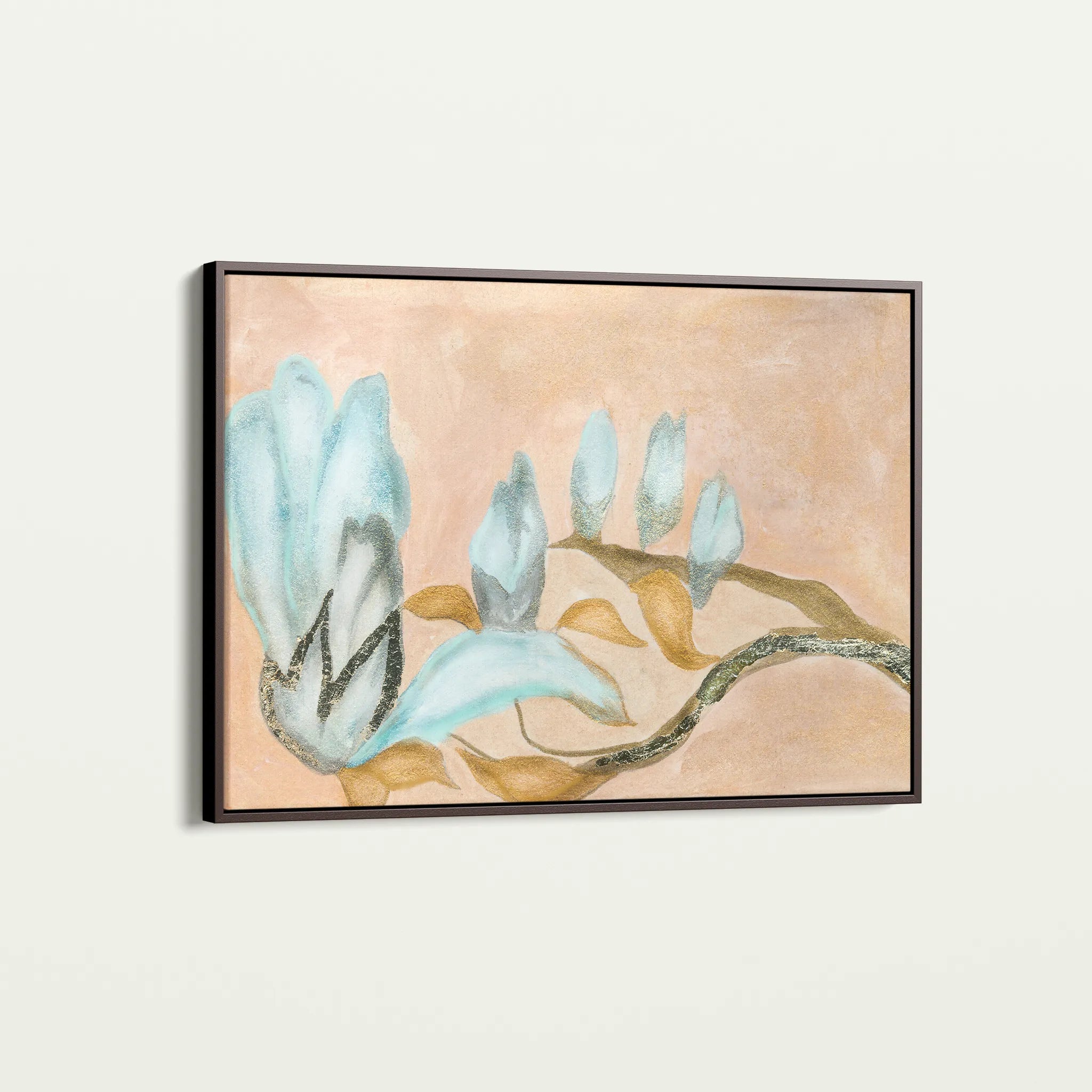 Floral 531 Canvas Art 60 x 40 cm / Black