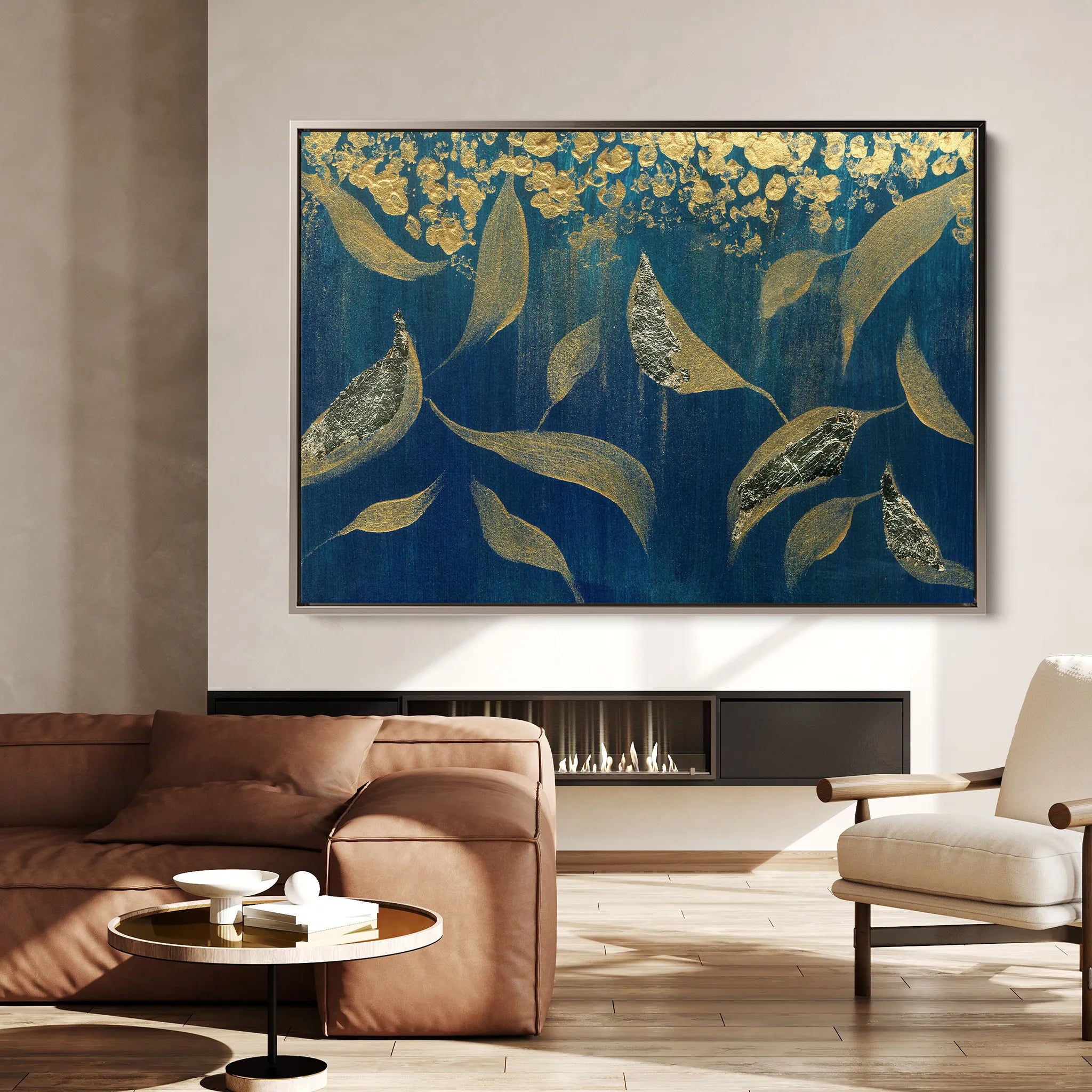 Floral 532 Canvas Art 60 x 40 cm / Black