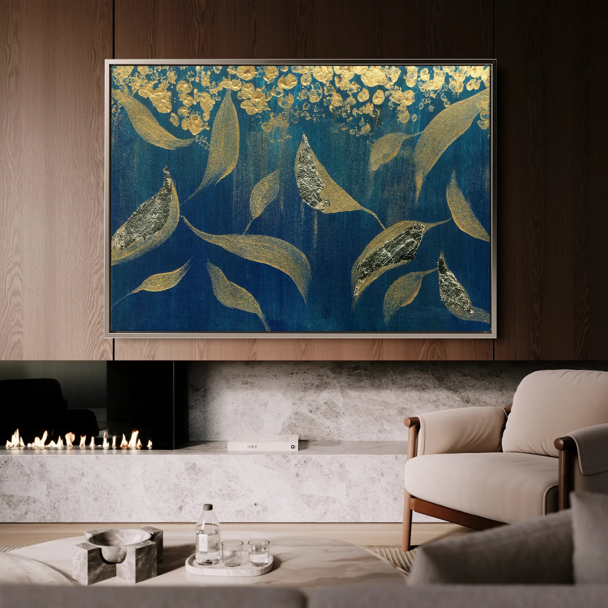 Floral 532 Canvas Art 60 x 40 cm / Black