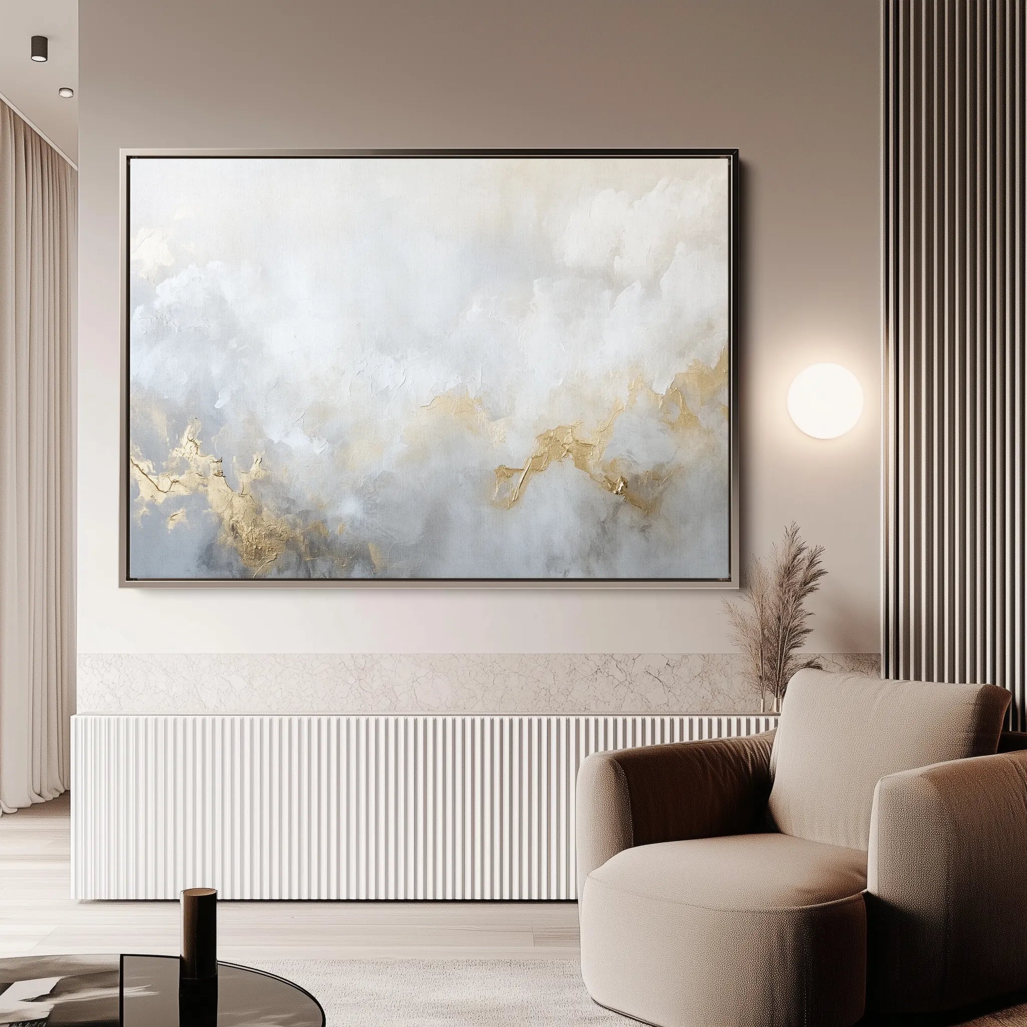 Abstract 533 Canvas Art 60 x 40 cm / Black