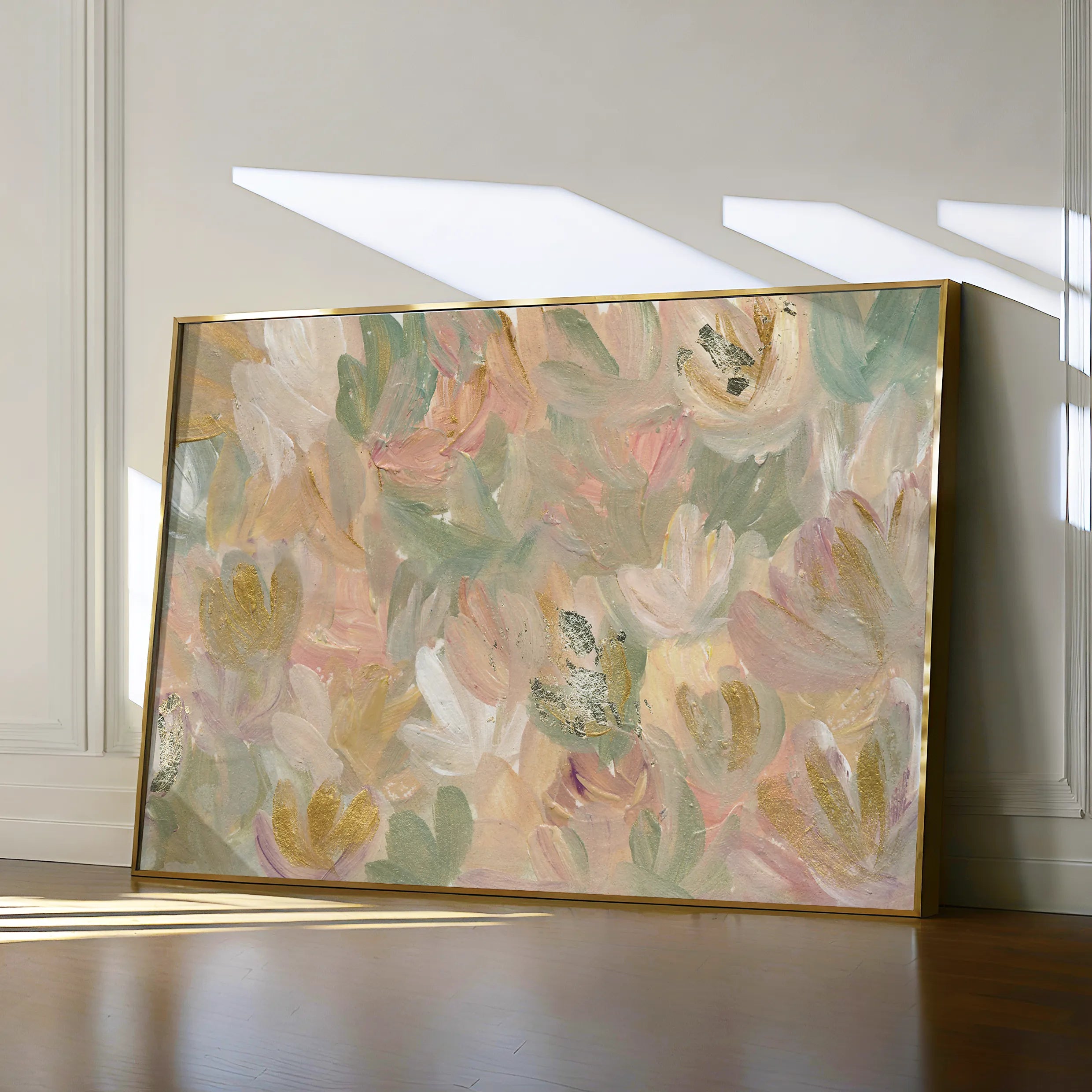 Floral 533 Canvas Art 60 x 40 cm / Black