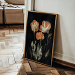 Floral 534 Canvas Art 60 x 40 cm / Black
