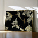Floral 535 Canvas Art 60 x 40 cm / Black