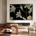 Floral 535 Canvas Art 60 x 40 cm / Black