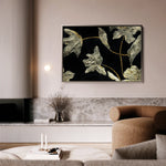 Floral 535 Canvas Art 60 x 40 cm / Black