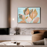 Floral 536 Canvas Art 60 x 40 cm / Black