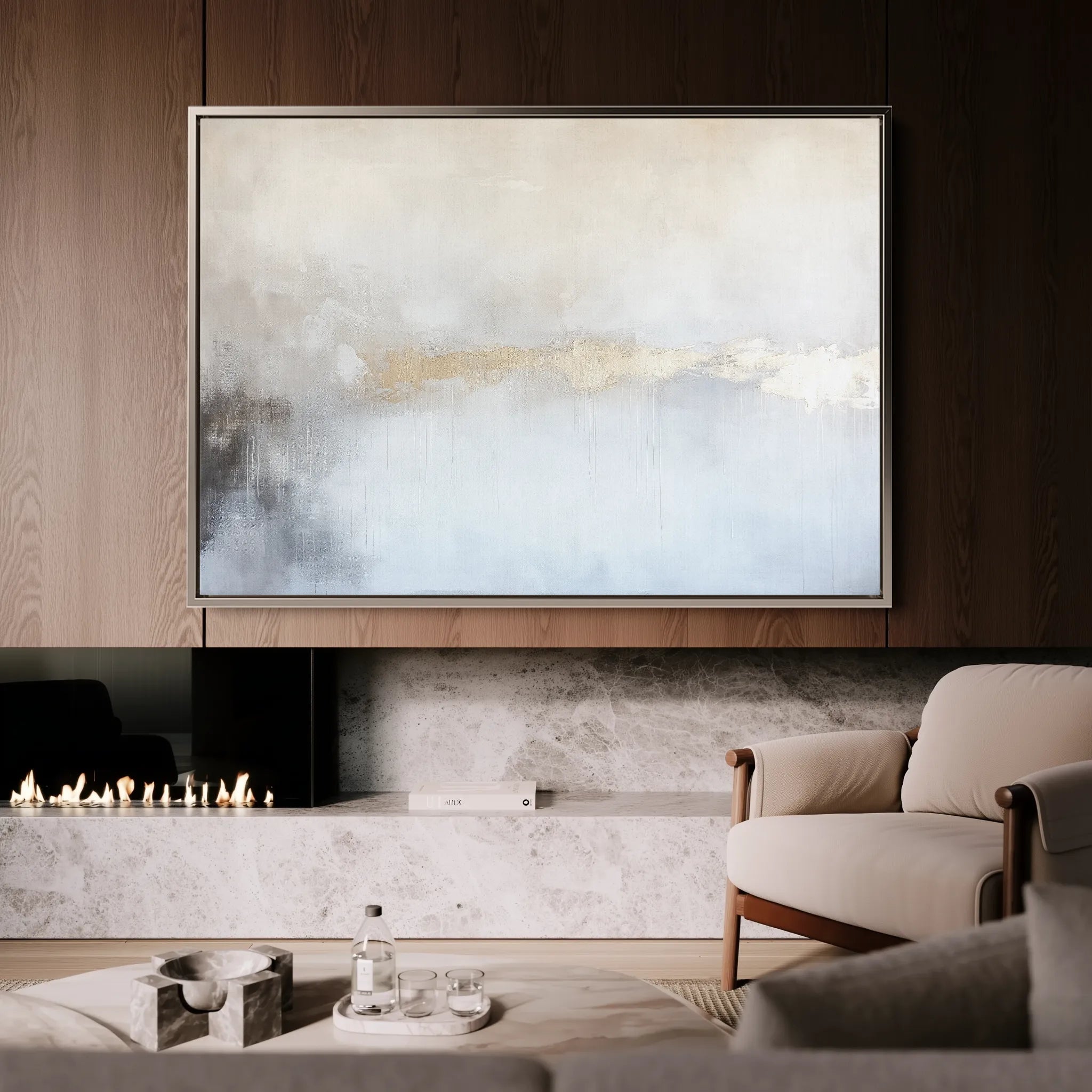 Abstract 537 Canvas Art 60 x 40 cm / Black
