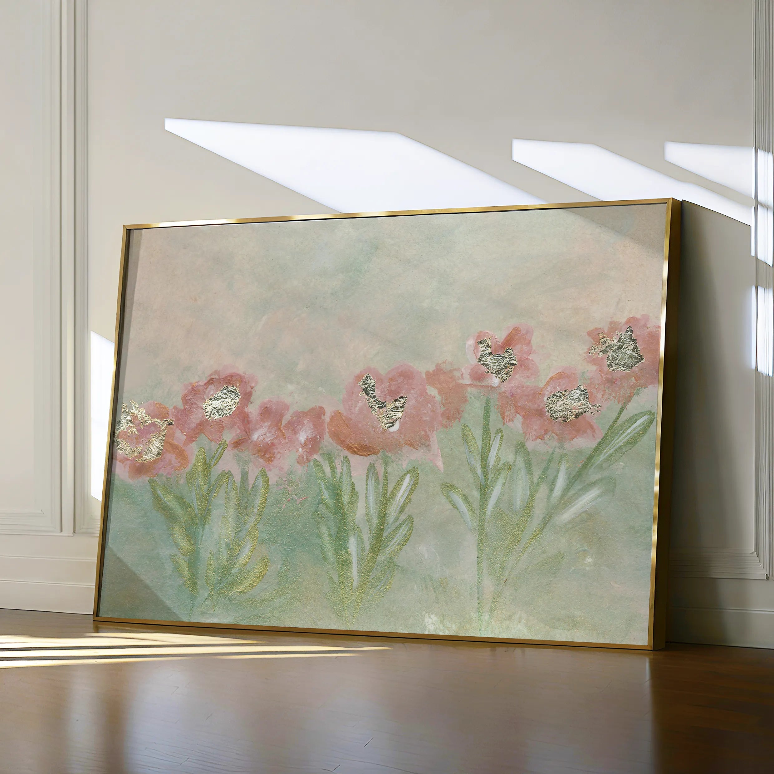 Floral 537 Canvas Art 60 x 40 cm / Black