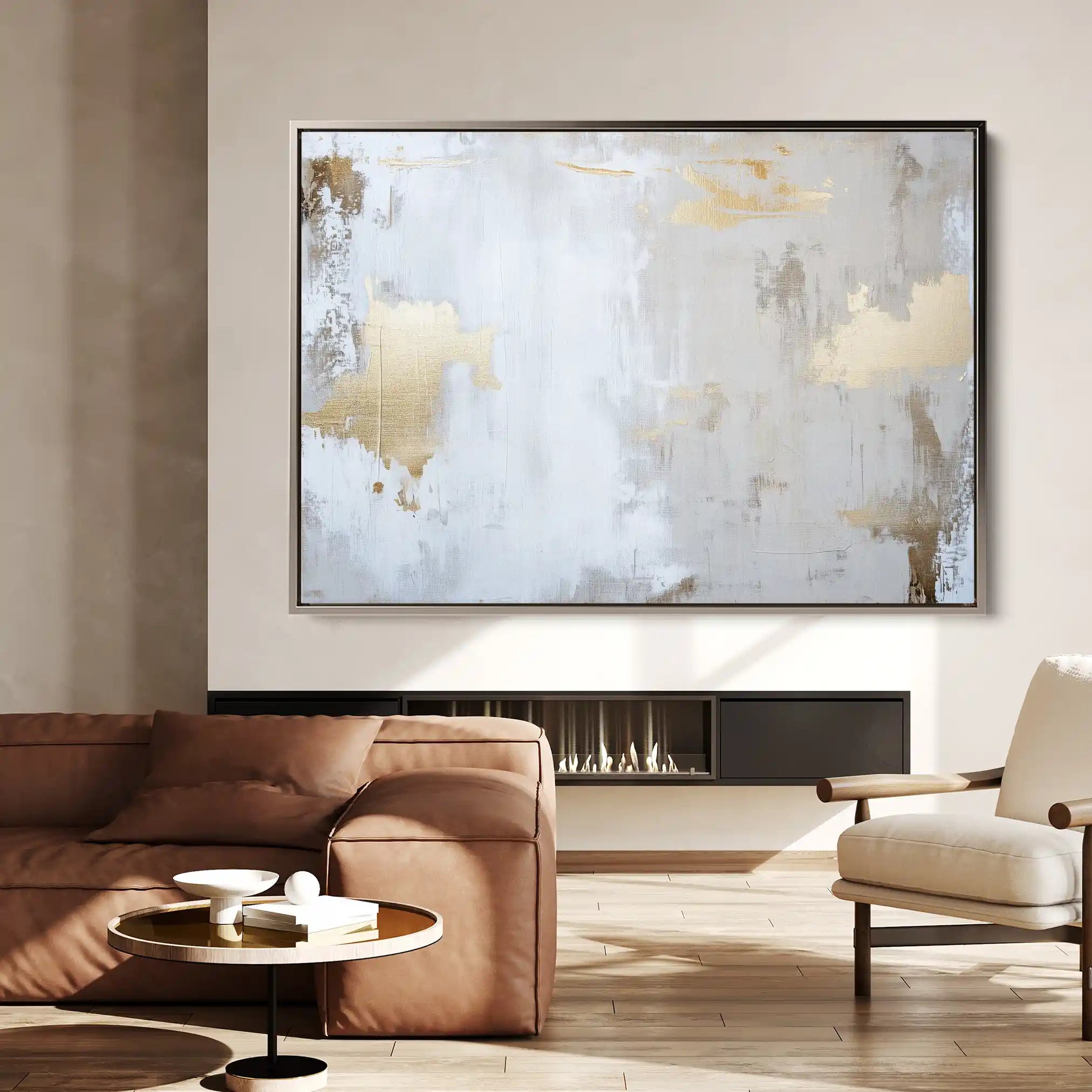 Abstract 538 Canvas Art 60 x 40 cm / Black