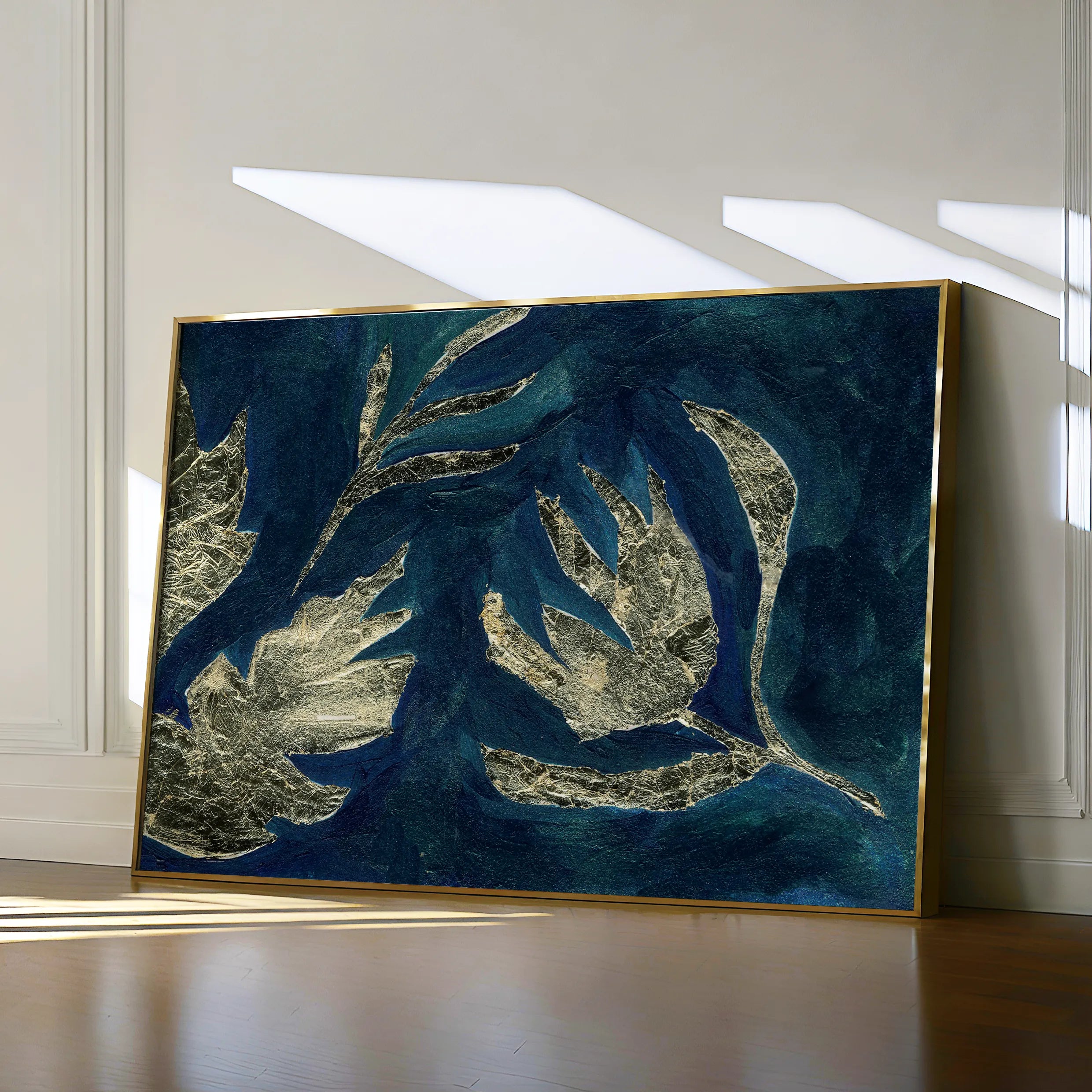 Floral 538 Canvas Art 60 x 40 cm / Black