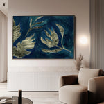 Floral 538 Canvas Art 60 x 40 cm / Black