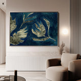 Floral 538 Canvas Art 60 x 40 cm / Black