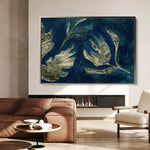 Floral 538 Canvas Art 60 x 40 cm / Black