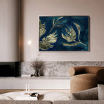 Floral 538 Canvas Art 60 x 40 cm / Black