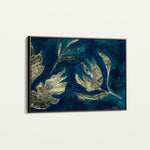 Floral 538 Canvas Art 60 x 40 cm / Black