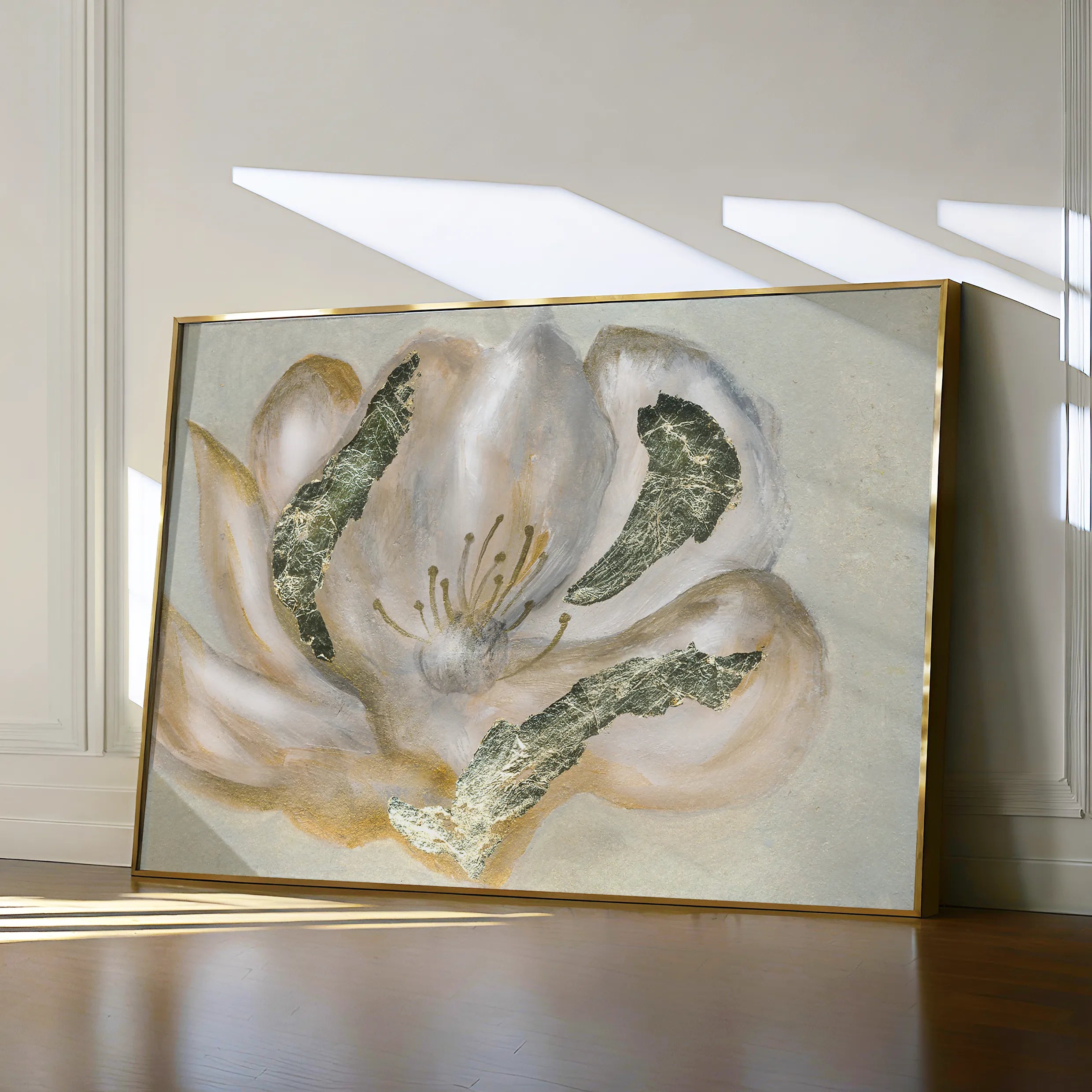 Floral 539 Canvas Art 60 x 40 cm / Black