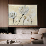 Floral 540 Canvas Art 60 x 40 cm / Black