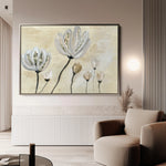 Floral 540 Canvas Art 60 x 40 cm / Black