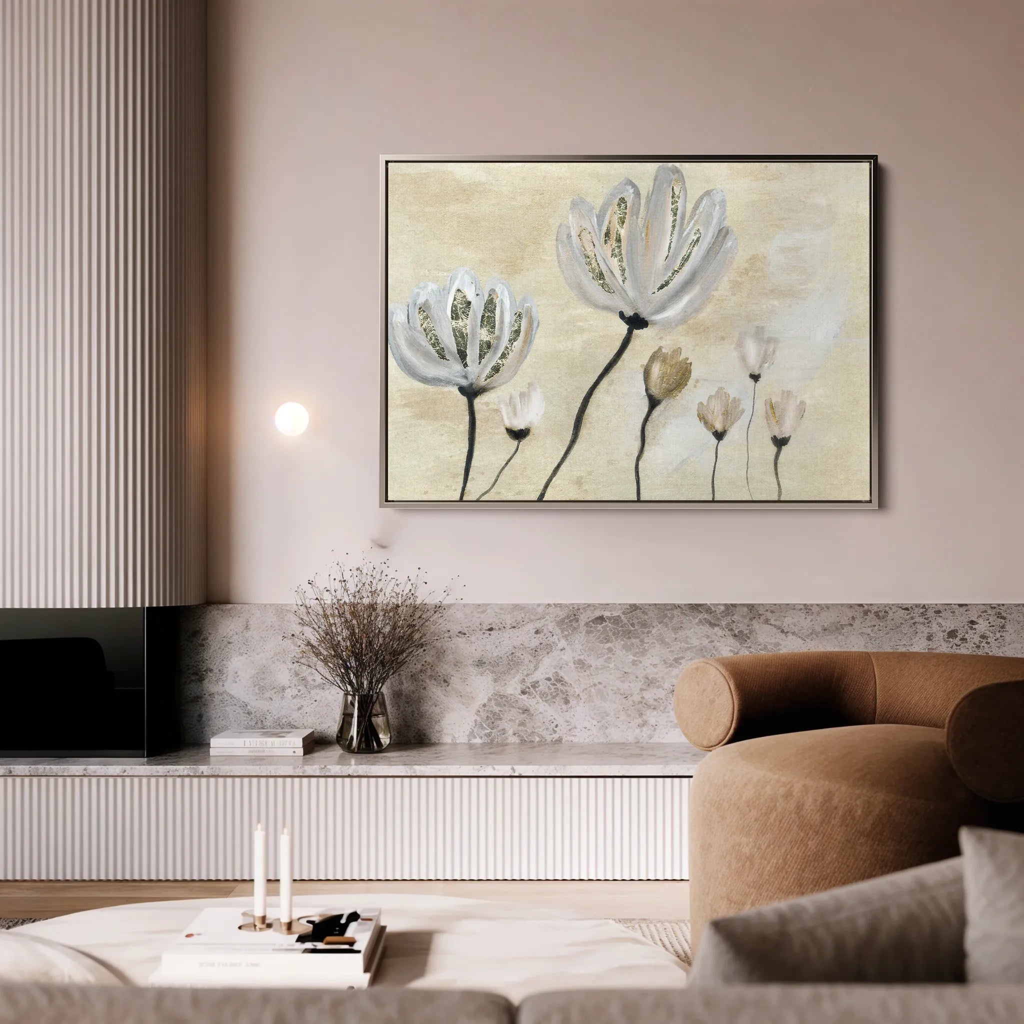 Floral 540 Canvas Art 60 x 40 cm / Black